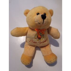 Teddy Bear Bean Bag Plush Stuffed Toy San Diego California 8" J. Jacobs Co.